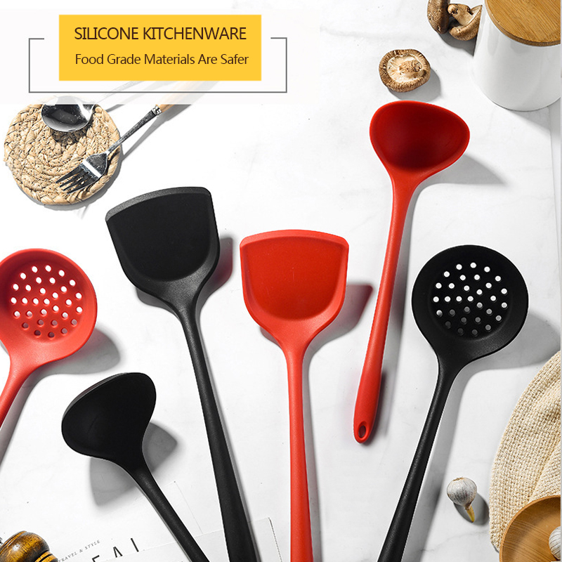 Wholesale Best Selling 3Pcs Silicone Kitchen Utensils Set Kitchen Gadgets Spoon Cooking Utensil Set