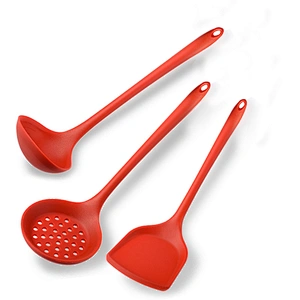 Wholesale Best Selling 3Pcs Silicone Kitchen Utensils Set Kitchen Gadgets Spoon Cooking Utensil Set